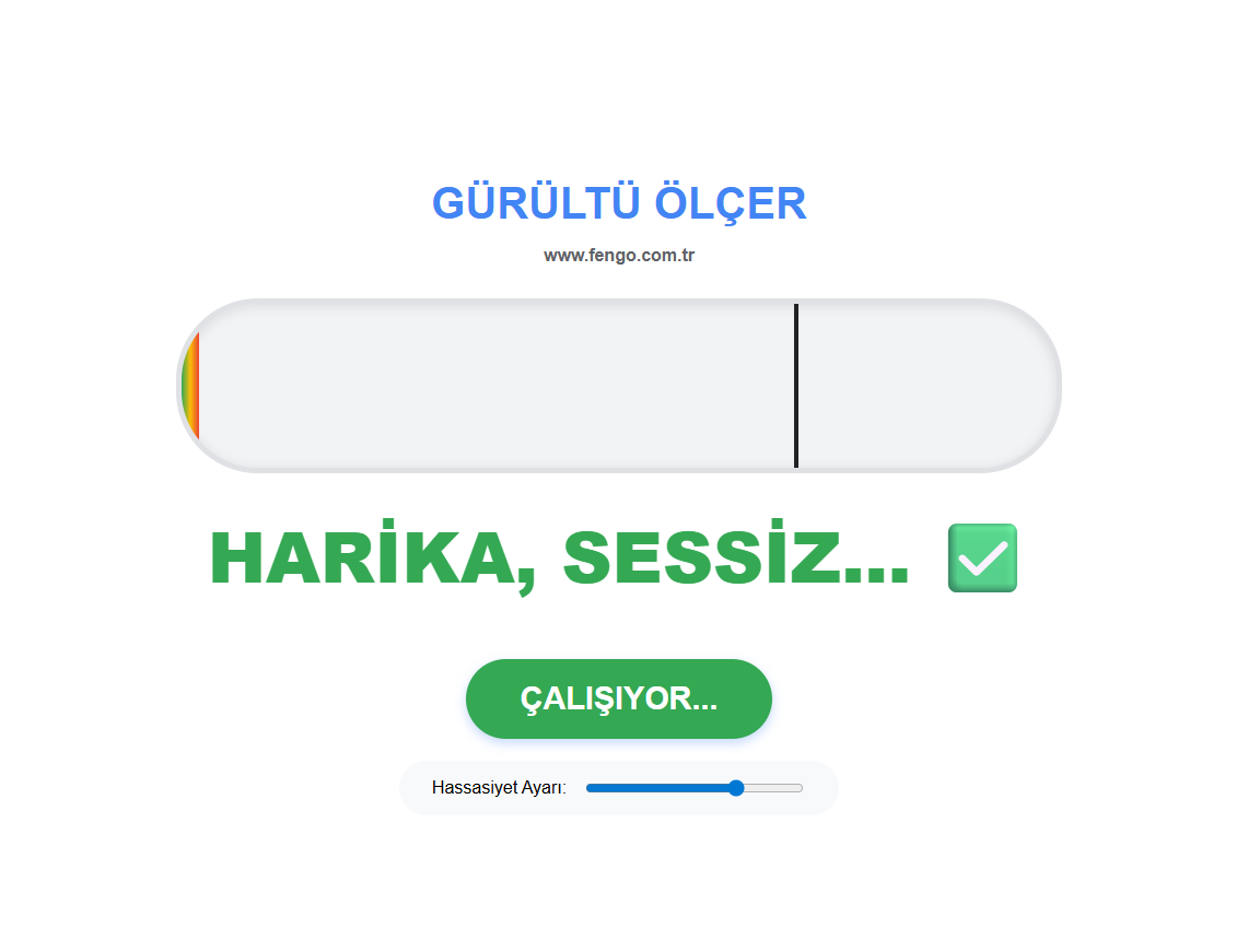 Online Gürültü Ölçer – Sınıf Ses Seviyesi Kontrolü | Fengo